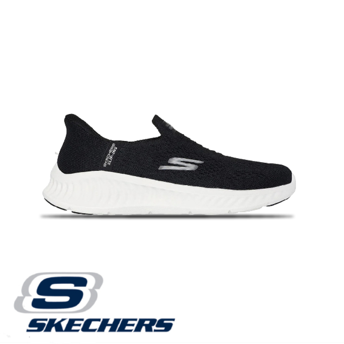 SKECHERS SLIP IN GO WALK סקצ'רס סליפ אין נשים שחור לבן