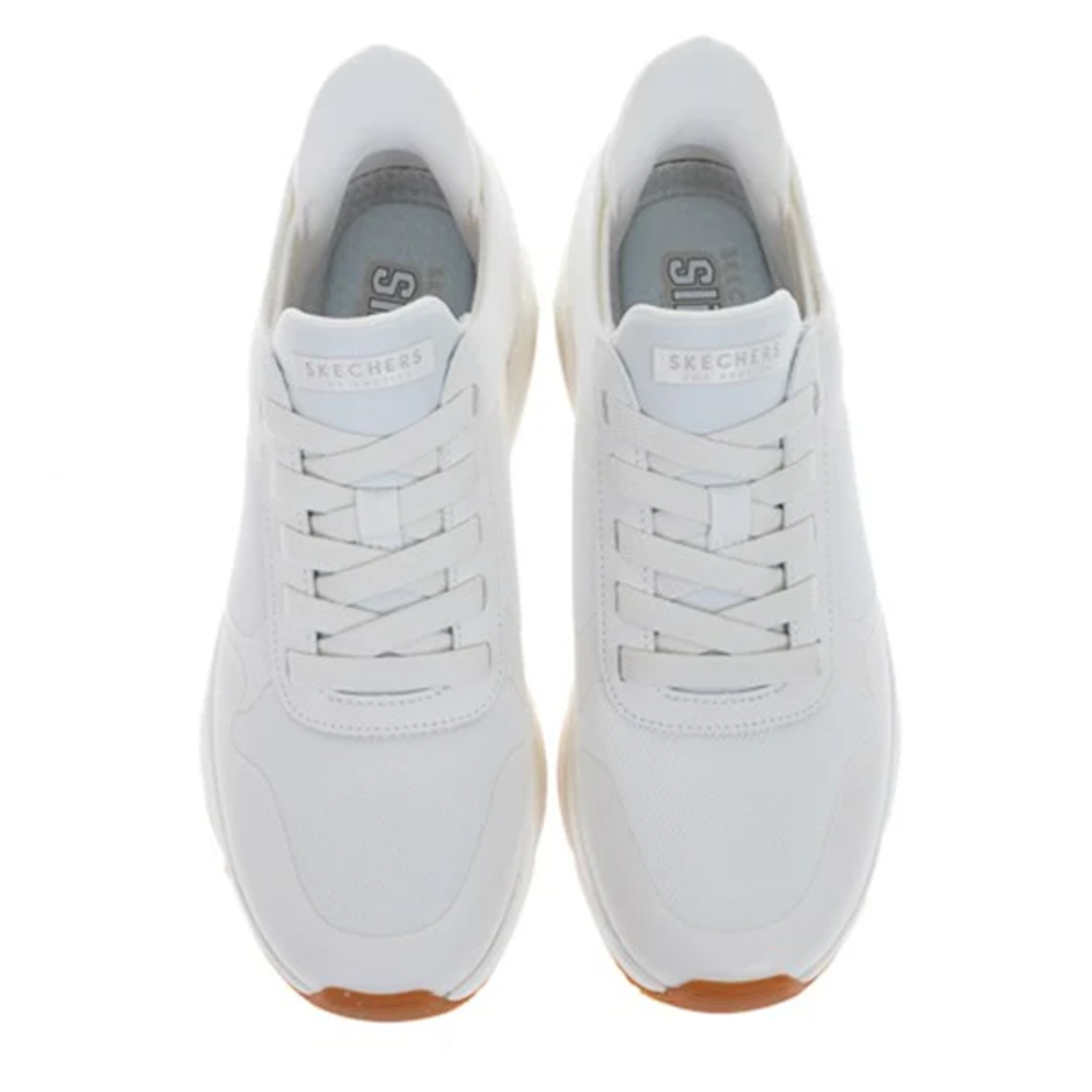 SKECHERS Tres-air UNO SLIP IN סקצ'רס גברים סליפ-אין לבן