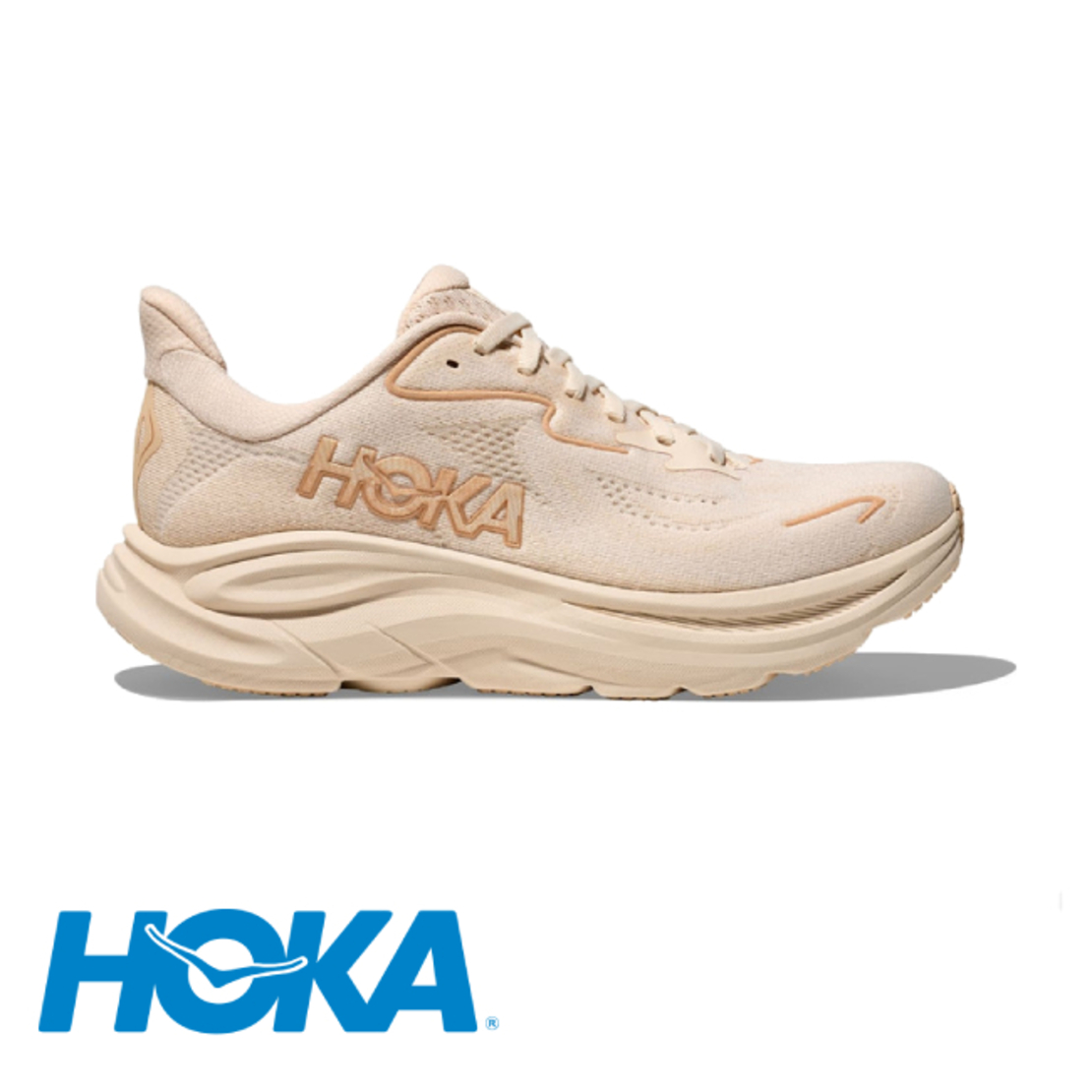 HOKA CLIFTON 10 WIDE הוקה נשים קרם