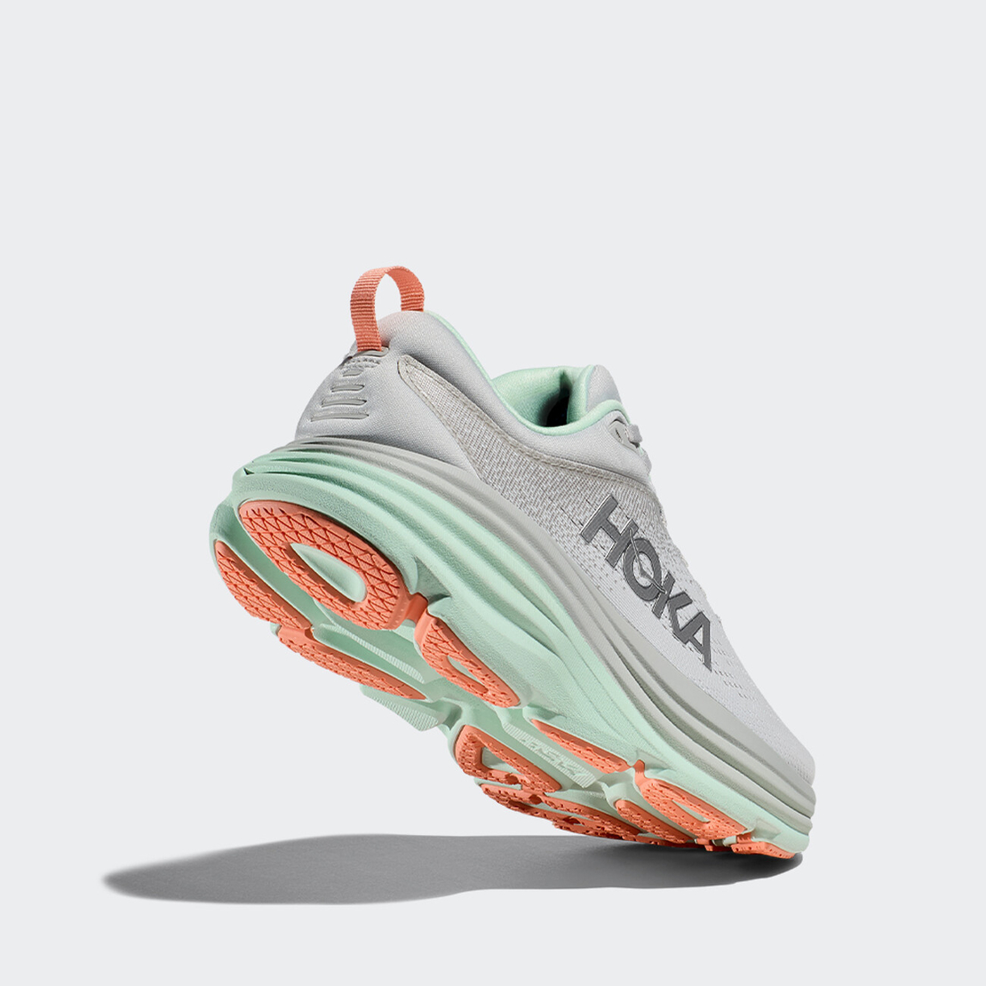 HOKA BONDI 8 WIDE הוקה נשים אפור ירקרק