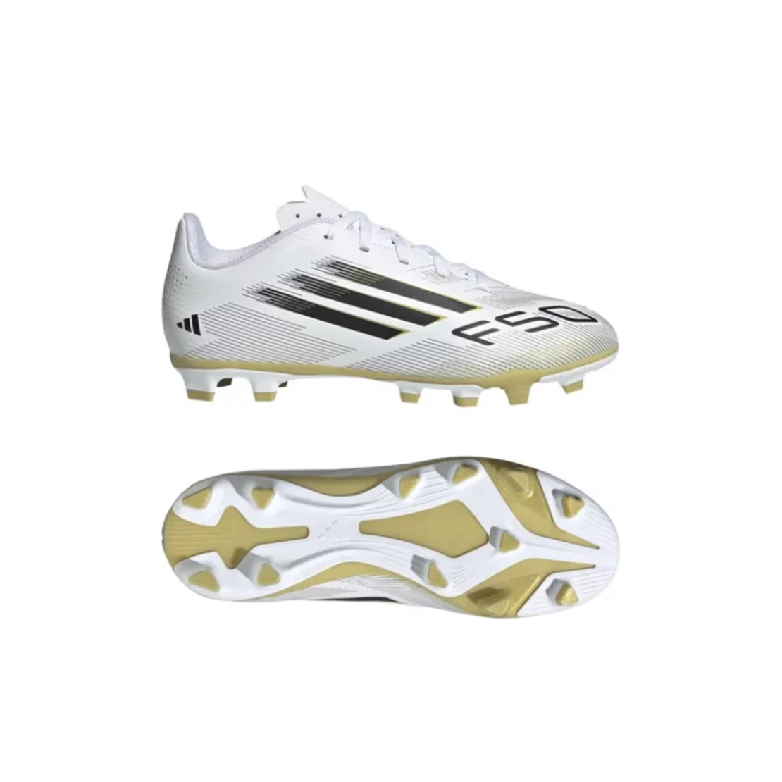ADIDAS F50 אדידס כדורגל ילדים לבן זהב