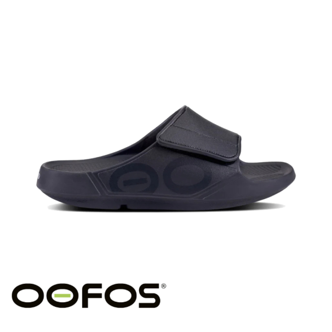 כפכף התאוששות OOFOS OOahh Sport Adjustable גברים שחור