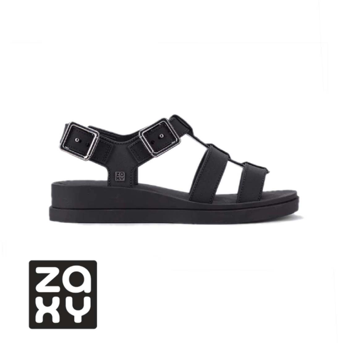 סנדלי גומי מעוצבות נשים ZAXY זקסי שחור
