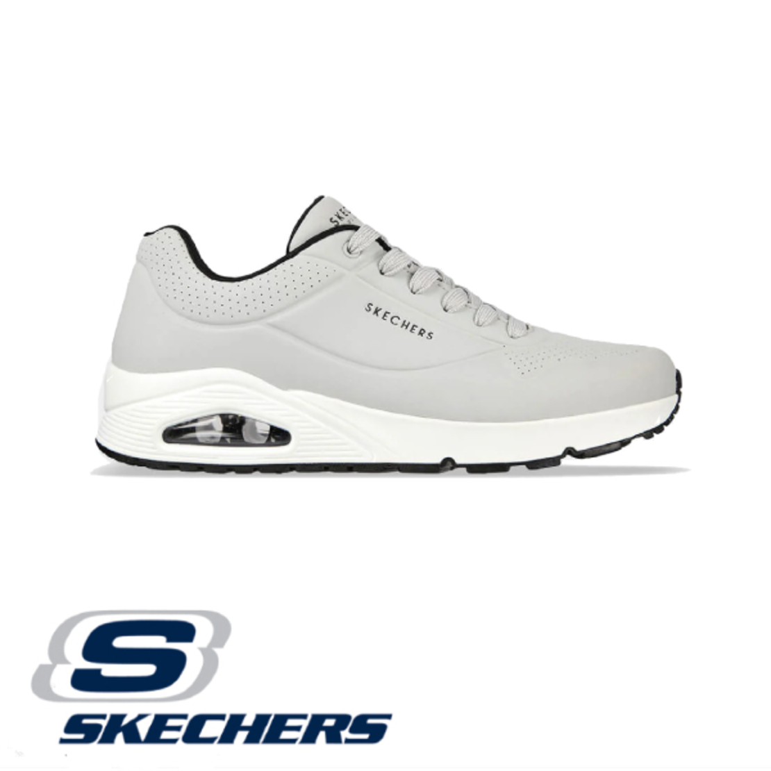 SKECHERS UNO סקצ'רס גברים אפור שחור