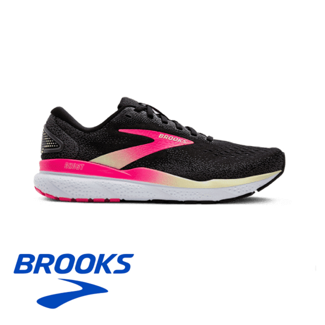BROOKS GHOST 16 WIDE ברוקס נשים שחור ורוד