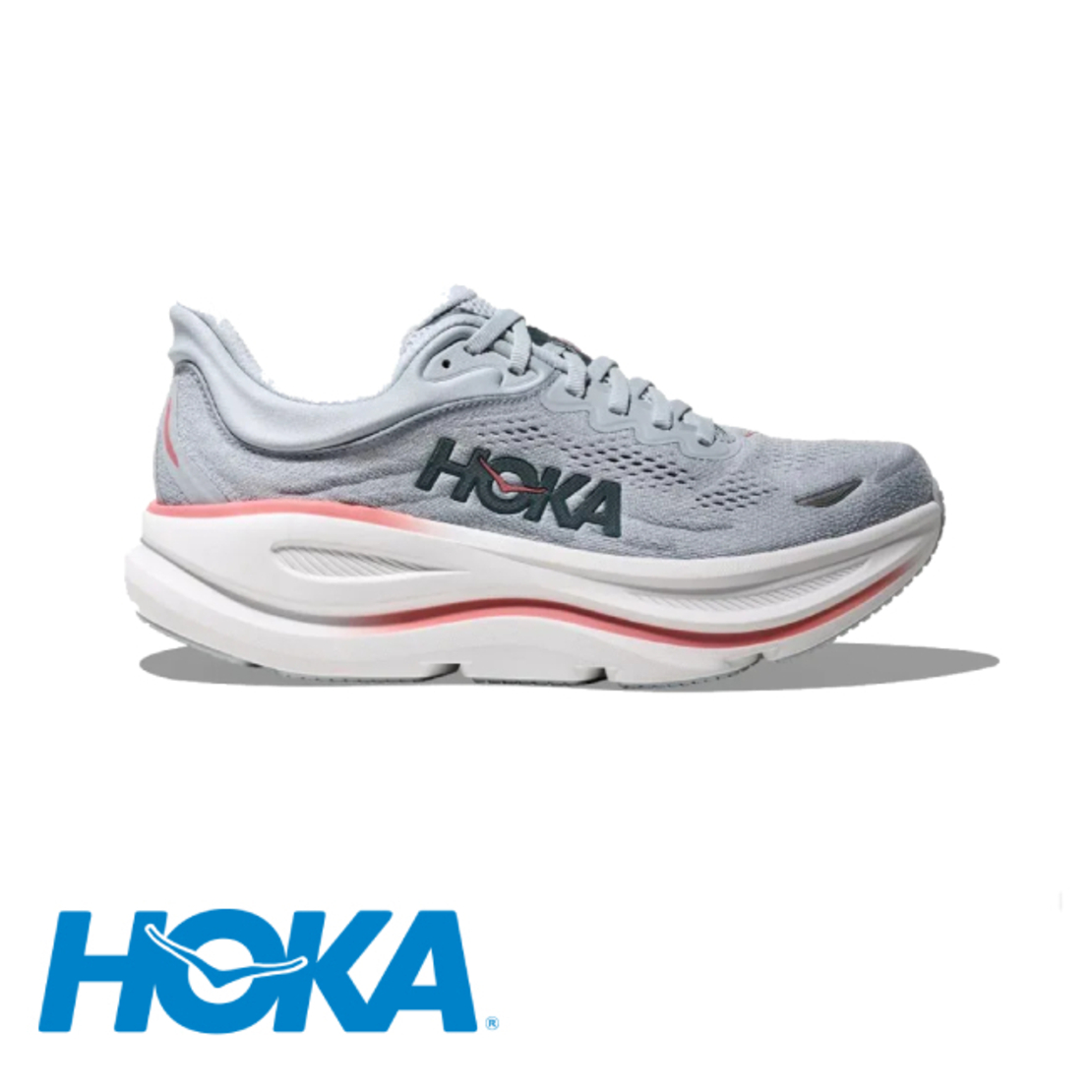 HOKA BONDI 9 WIDE הוקה נשים אפור