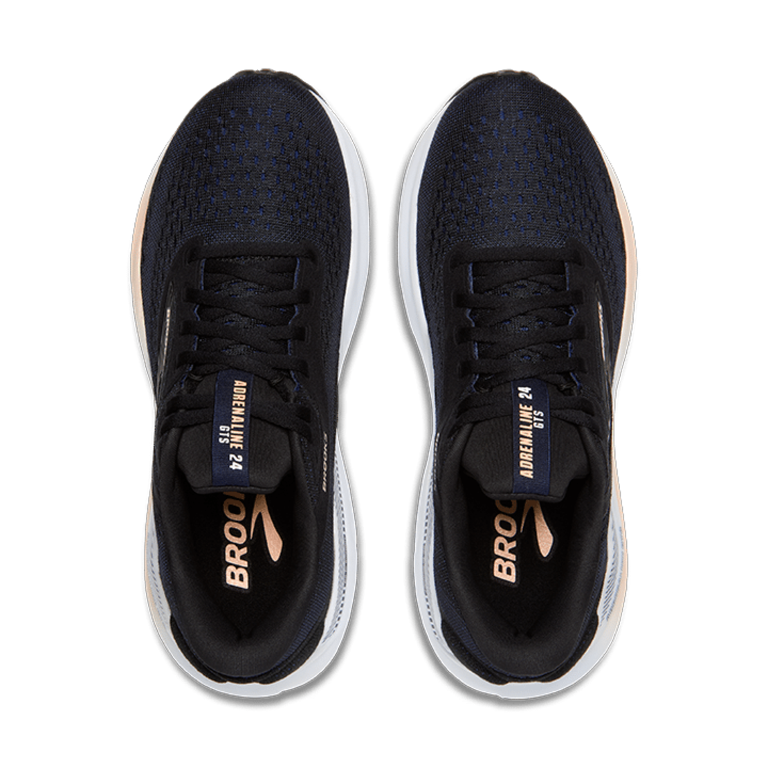 BROOKS ADRENALINE GTS 24 ברוקס נשים שחור לבן כתום