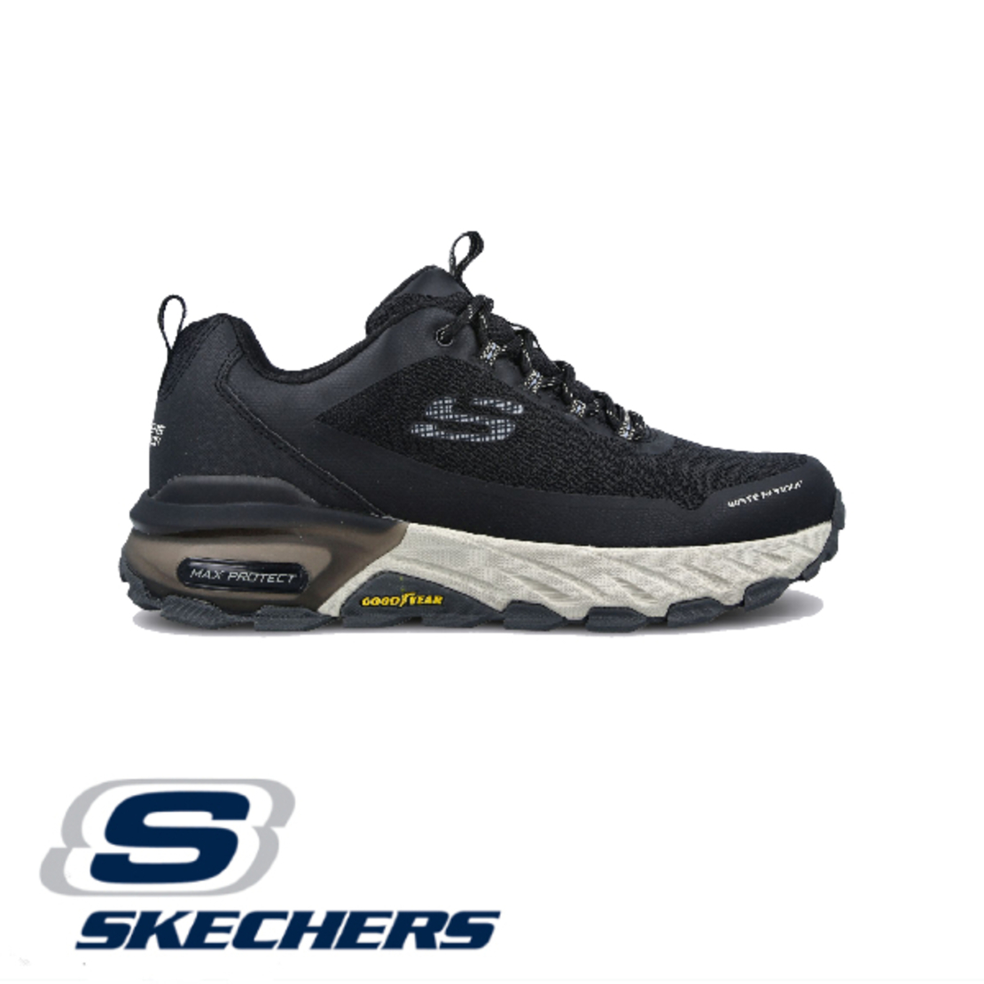 SKECHERS MAX PROTECT WATERPROOF סקצ'רס שחור