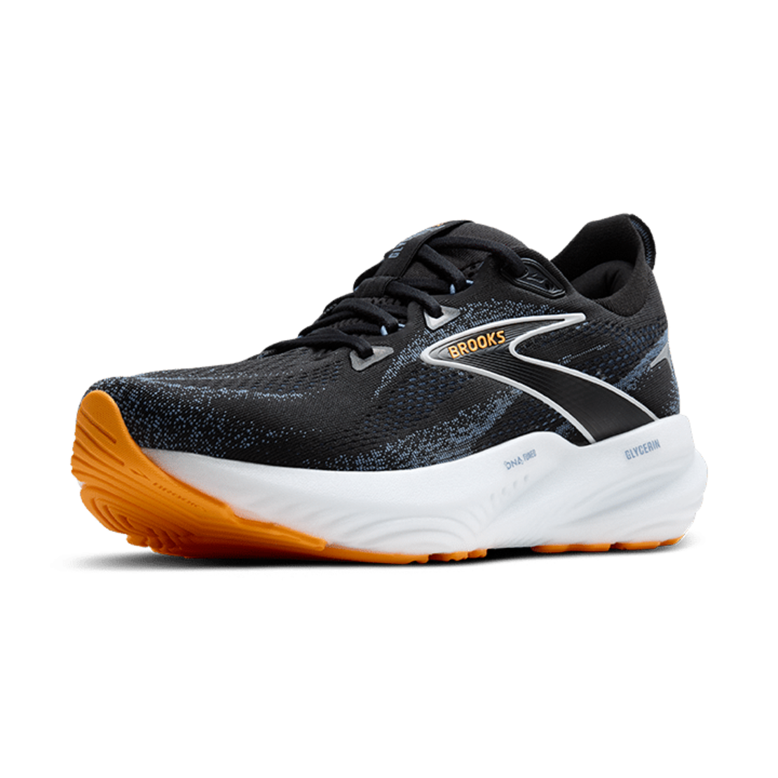 BROOKS GLYCERIN 22 ברוקס גברים שחור לבן כתום
