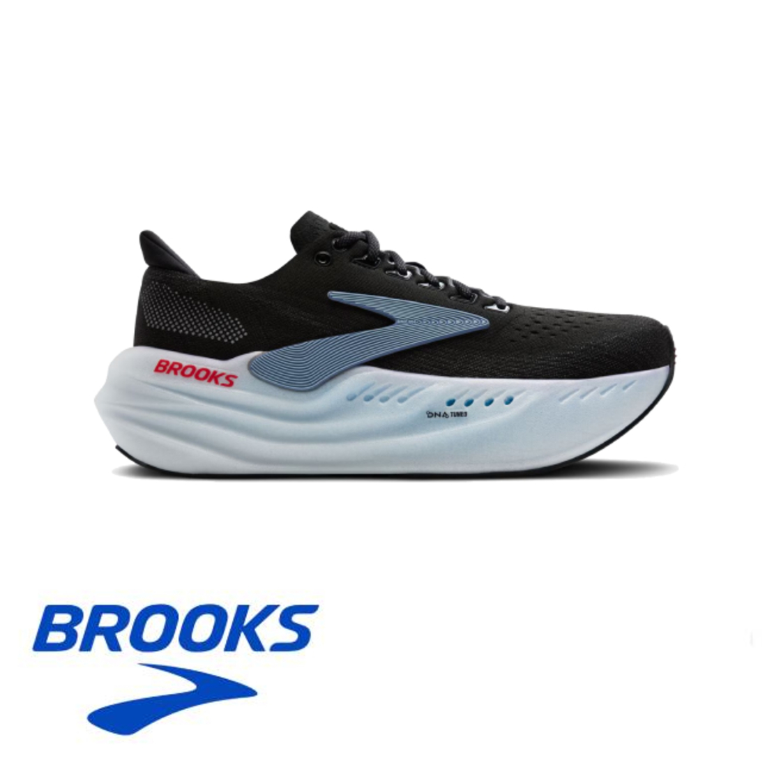 BROOKS GLYCERIN MAX ברוקס גברים שחור לבן כחול