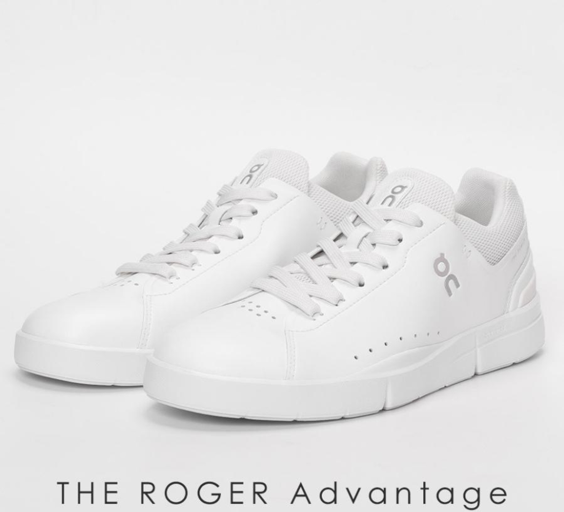 ON CLOUD THE ROGER ADVANTAGE און קלאוד גברים לבן
