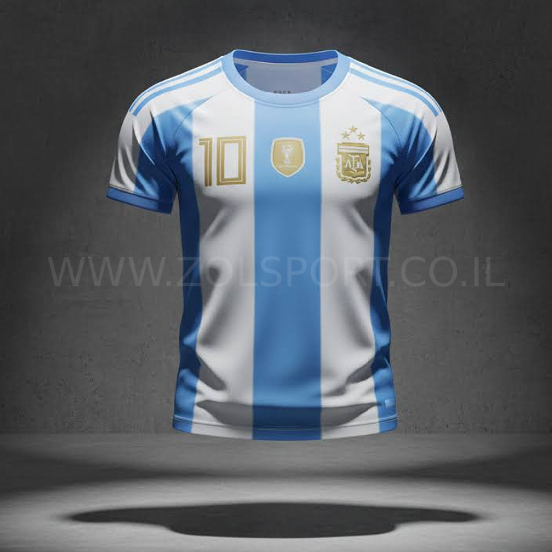 חליפות כדורגל ארגנטינה - מסי תכלת לבן זהב