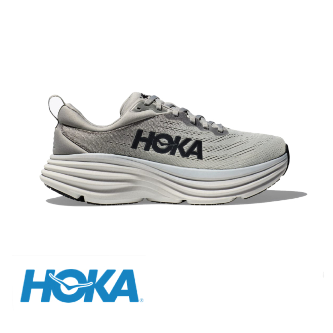 HOKA BONDI 8 4E הוקה גברים אפור