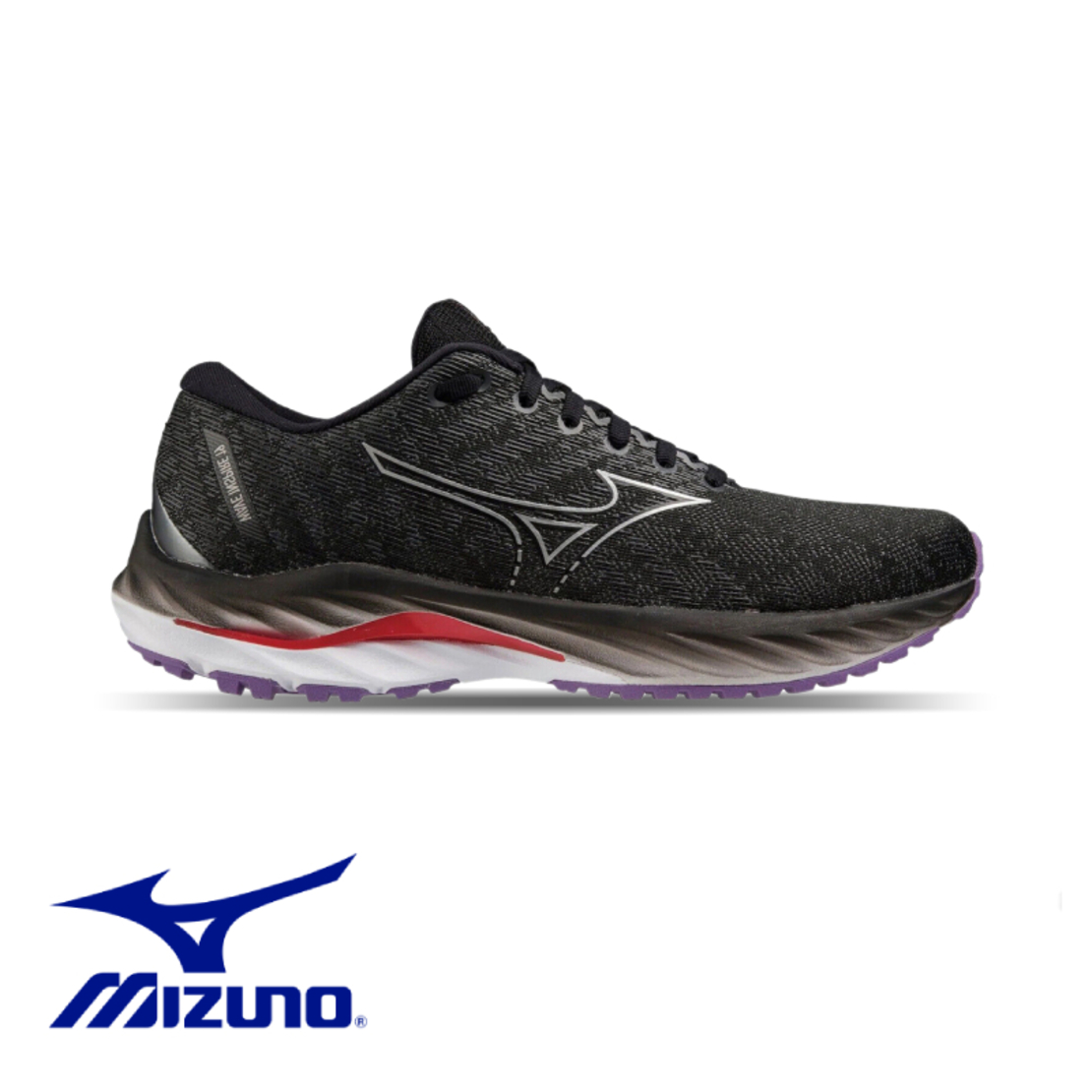 MIZUNO INSPIRE 19 D מיזונו נשים רחב שחור אדום סגול