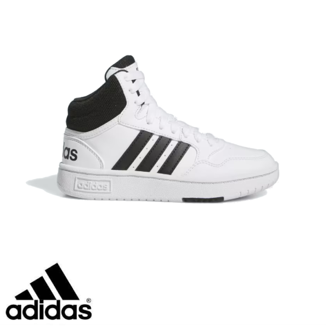 ADIDAS Hoops Mid אדידס ילדים לבן שחור
