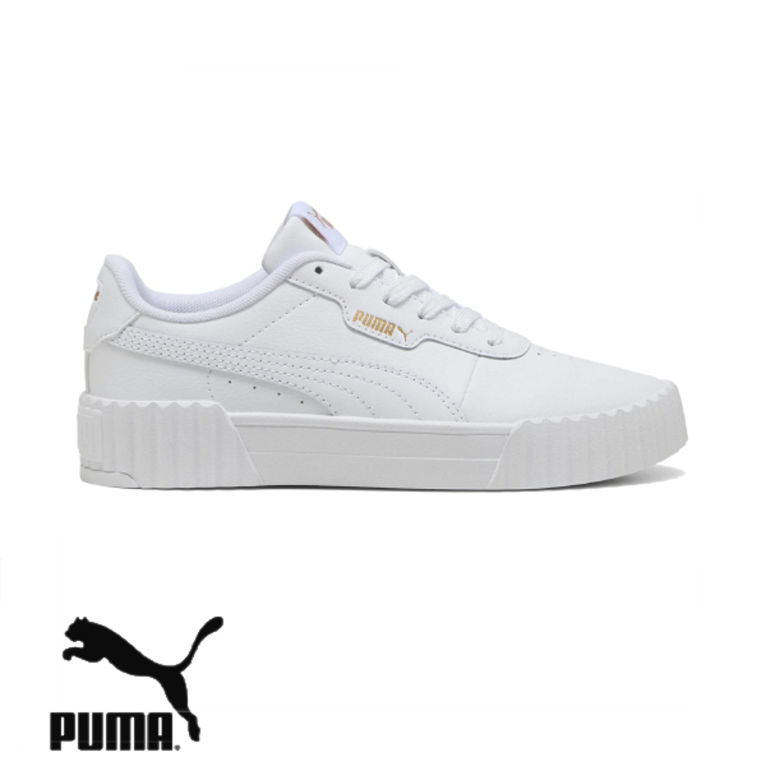 PUMA CARINA JR 3.0 פומה סניקרס לבן זהב