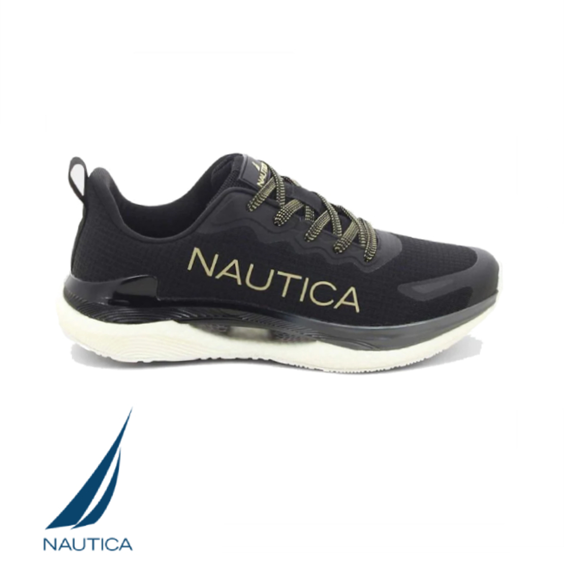 NAUTICA נאוטיקה ספורט שחור לבן זהב