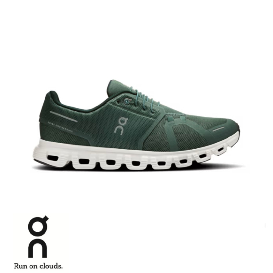 ON CLOUD 6 און קלאוד גברים ירוק כהה לבן