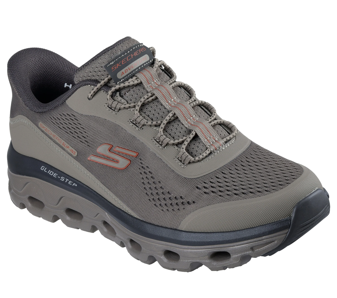 SKECHERS SLIP IN Glide-Step Sole סקצ'רס סליפ אין גברים חום בהיר