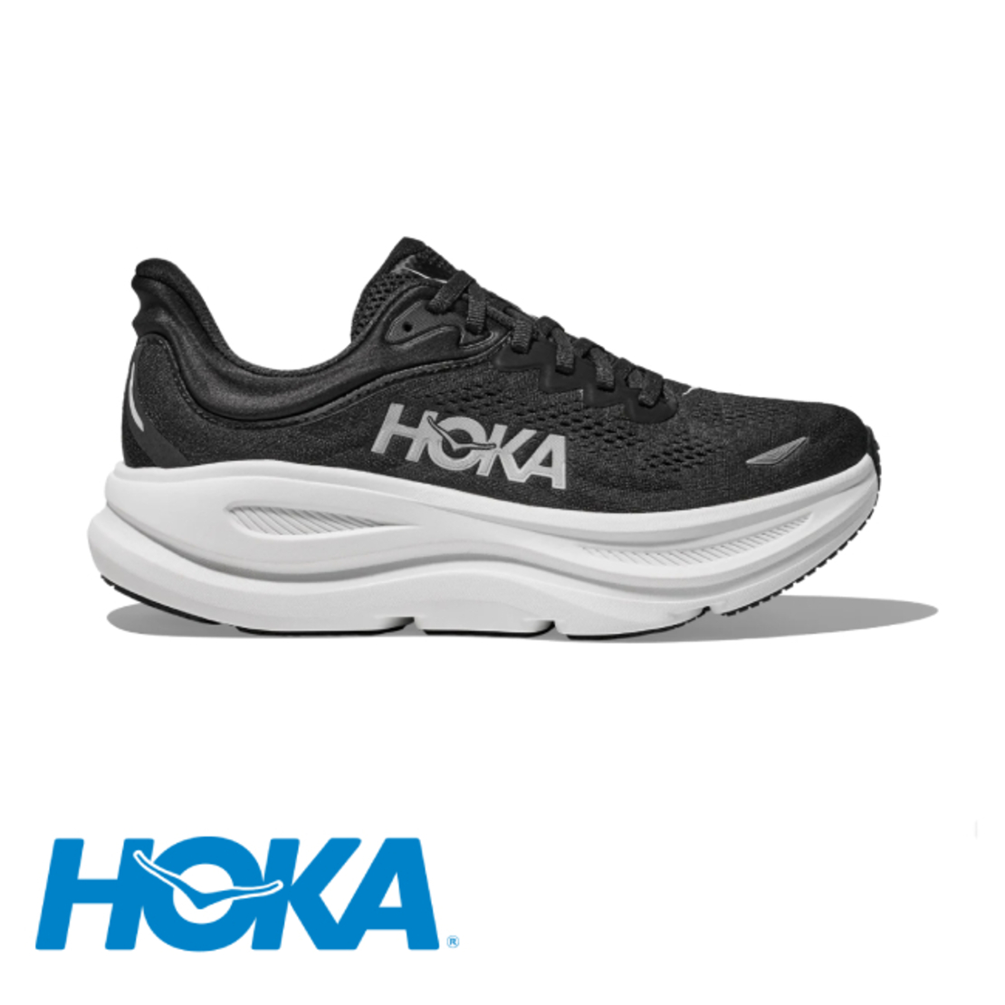 HOKA BONDI 9 WIDE הוקה נשים שחור לבן