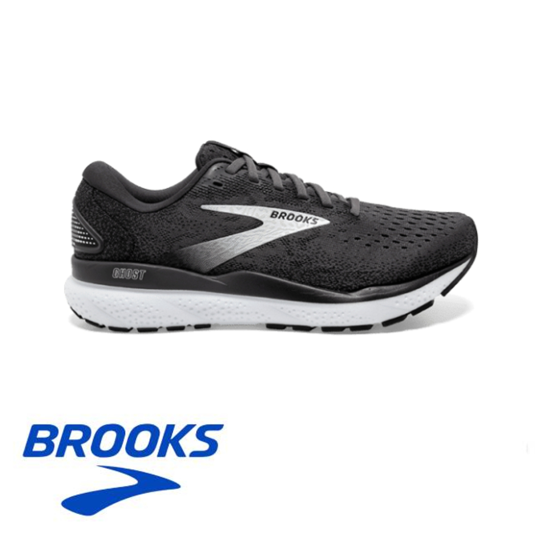 BROOKS GHOST 16 ברוקס גברים שחור לבן