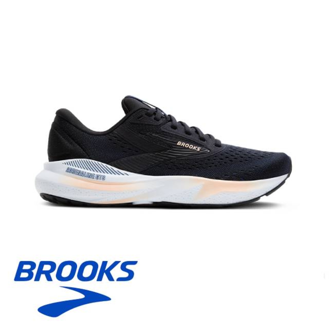 BROOKS ADRENALINE GTS 24 ברוקס נשים שחור לבן כתום
