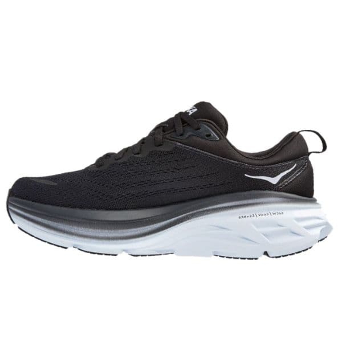HOKA Bondi 8 WIDE נשים שחור לבן