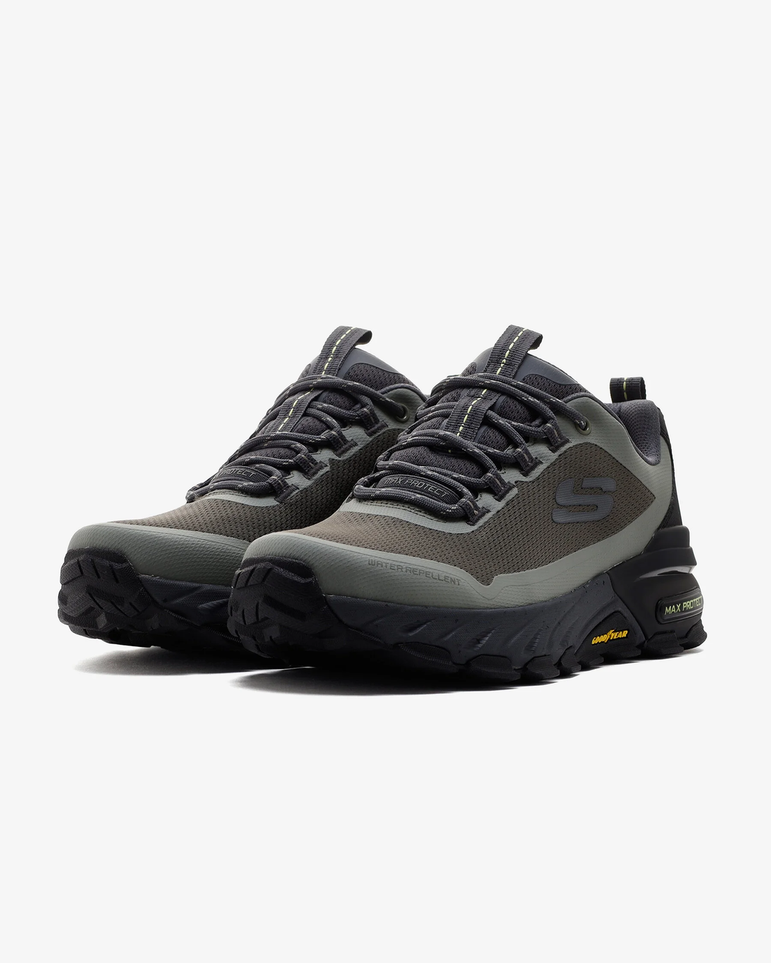 SKECHERS MAX PROTECT סקצ'רס גברים ירוק זית