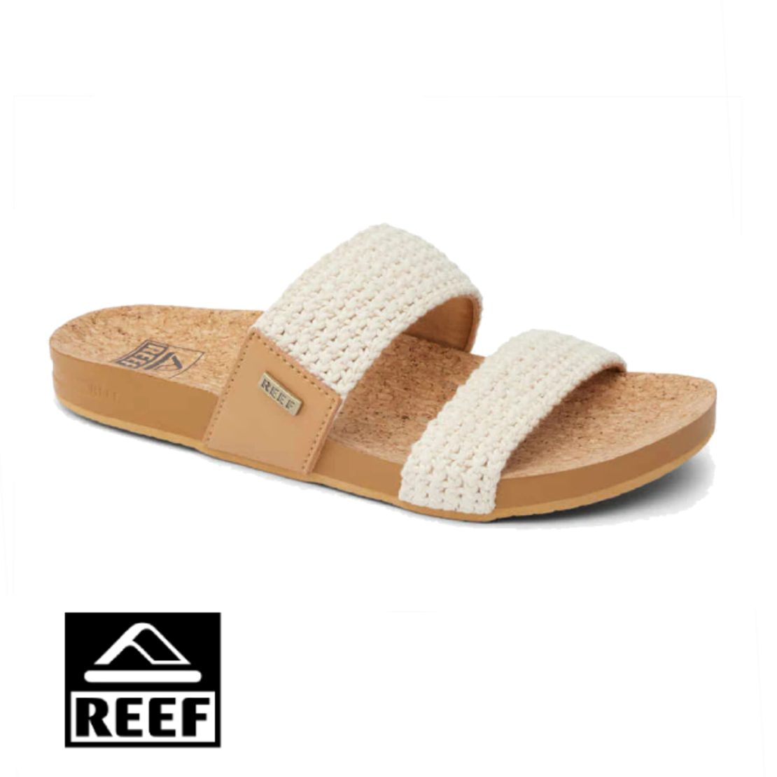 REEF Cushion Vista Natural Crochet Textile ריף כפכפי נשים
