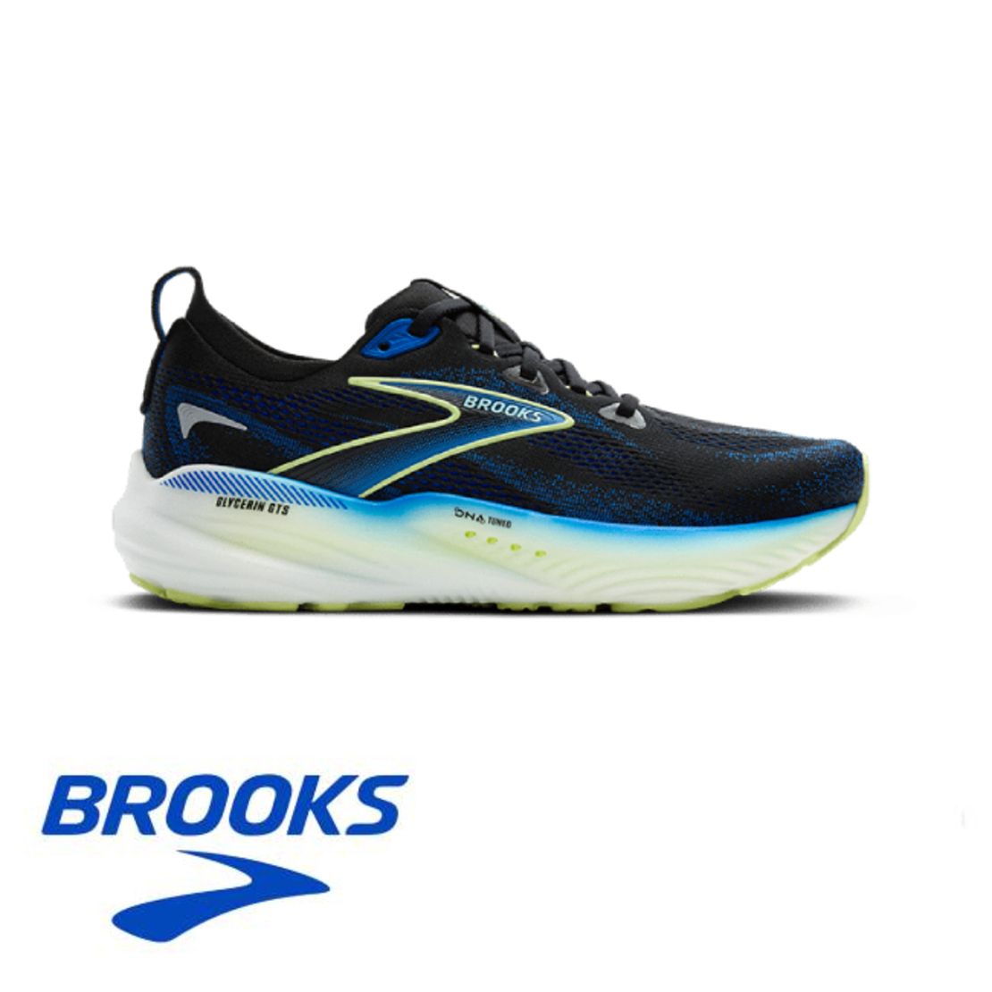 BROOKS GLYCERIN 22 2E ברוקס גברים כחול לבן