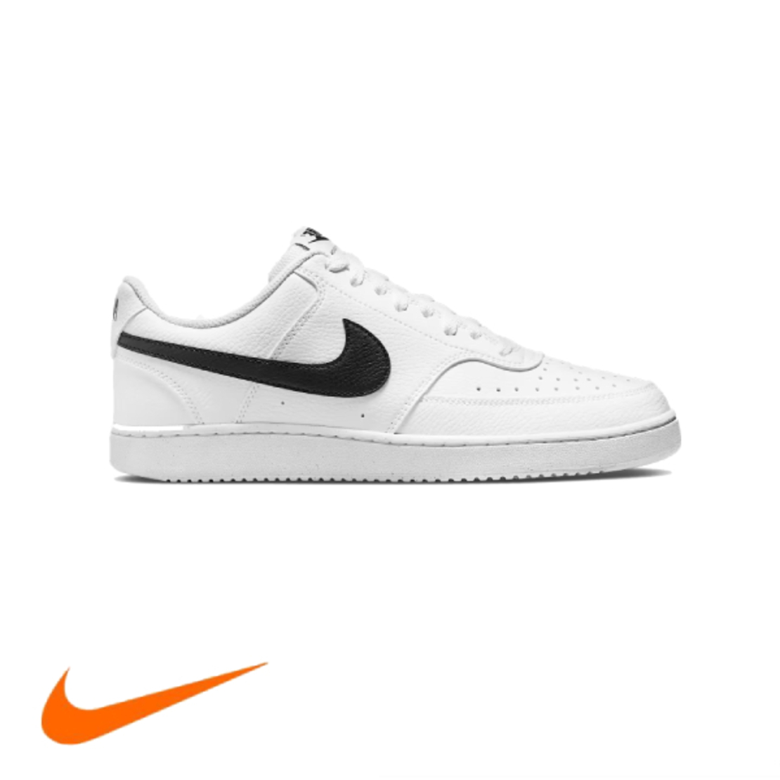 NIKE COURT VISION LOW נייקי גברים לבן שחור