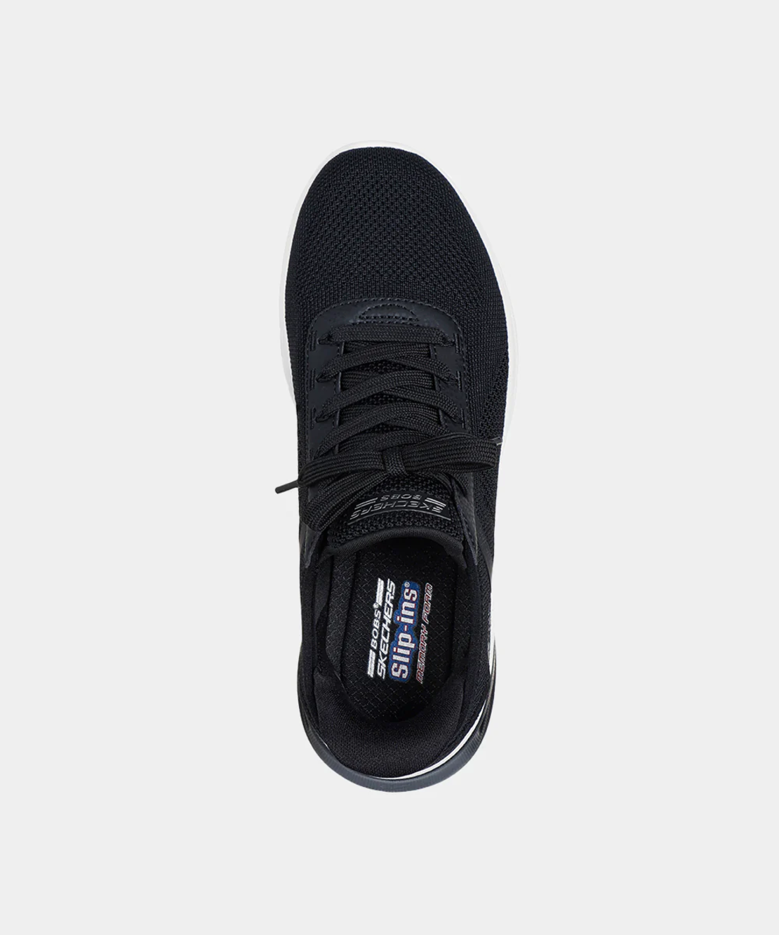 SKECHERS SLIP IN Bobs Arc Waves 2.0 סקצ'רס סליפ אין נשים שחור לבן