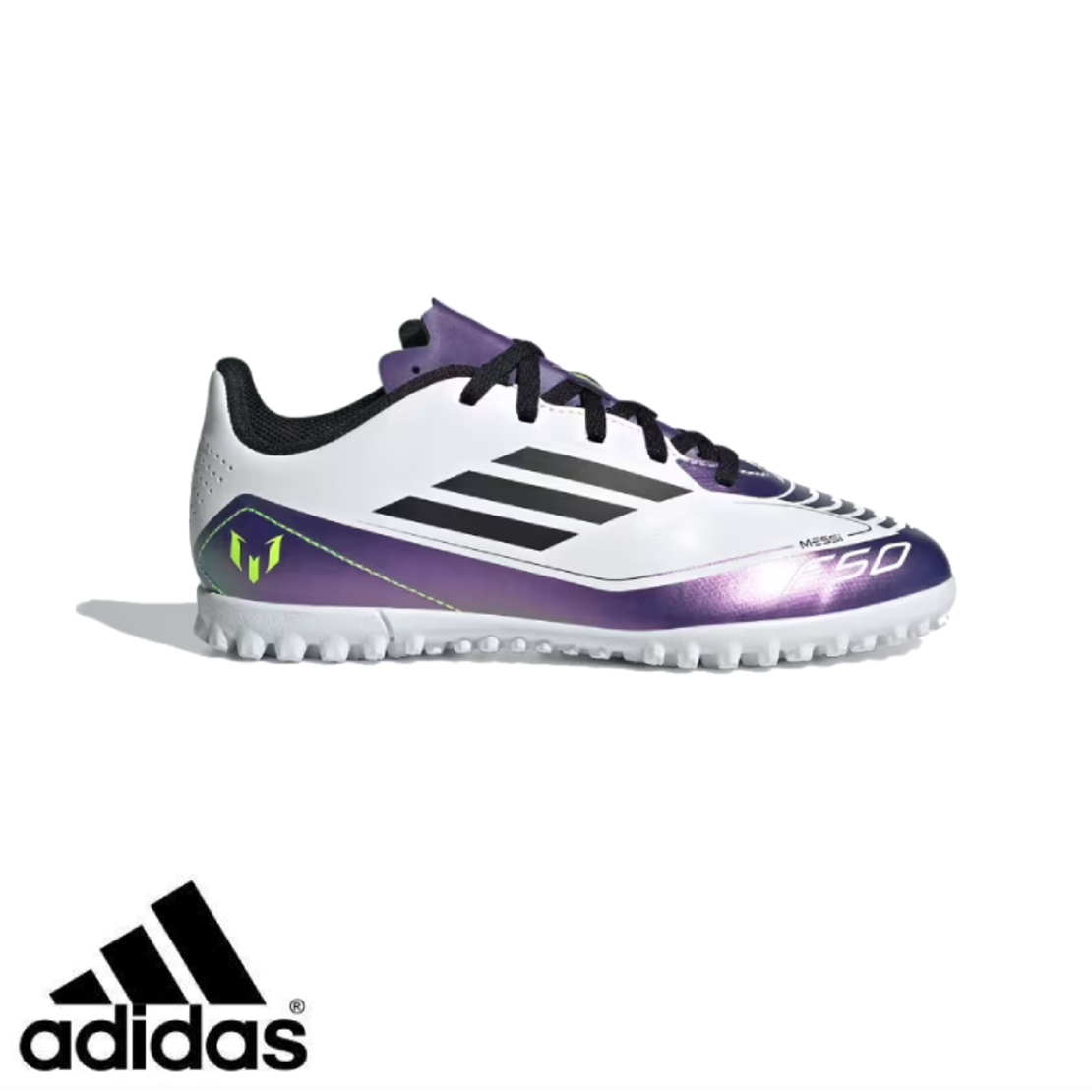 ADIDAS F50 CLUB MESSI אדידס קטרגל ילדים מסי לבן סגול