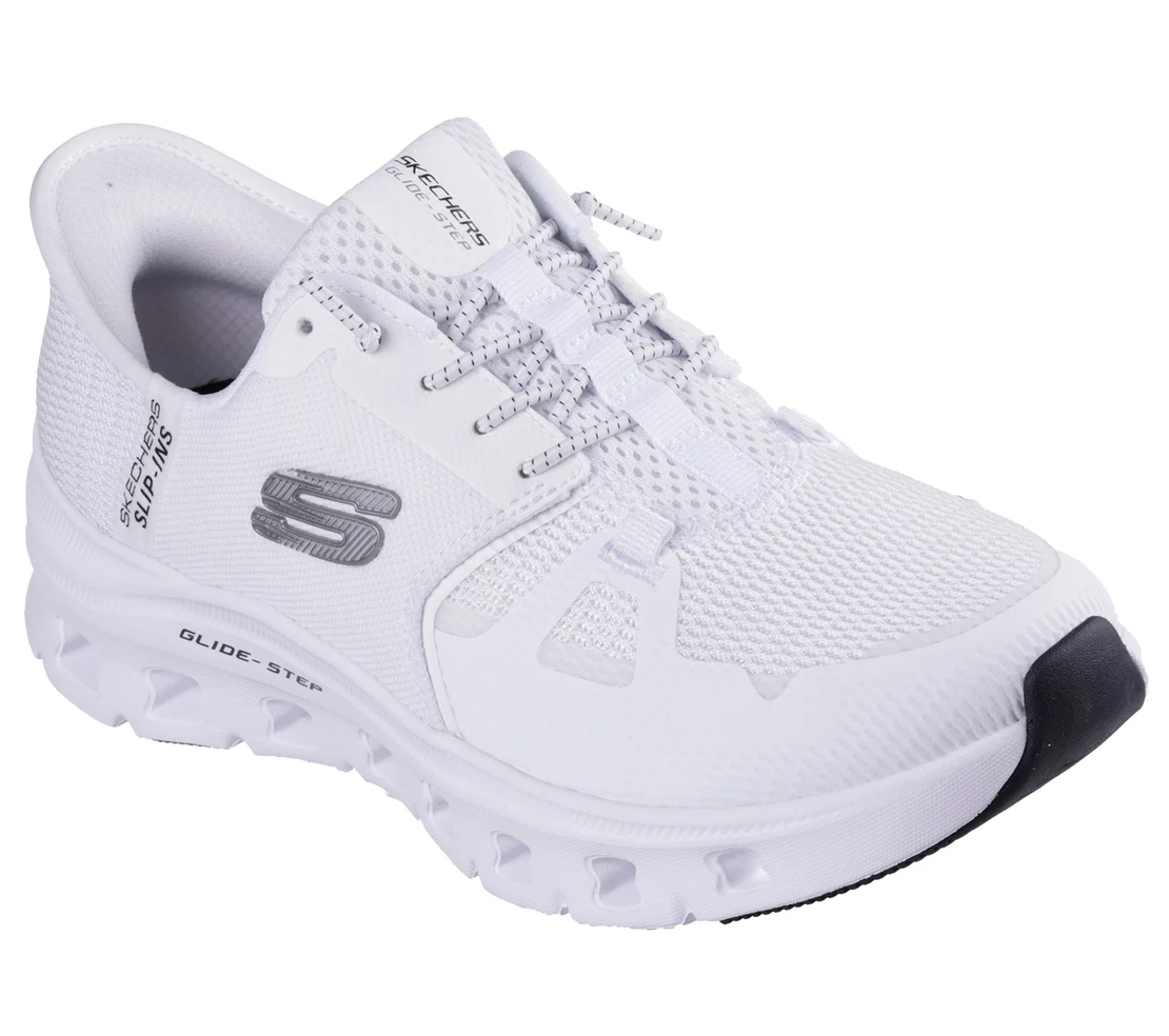 SKECHERS SLIP IN GLIDE STEP PRO WIDE  סקצ'רס נעלי ספורט סליפ-אין נשים לבן