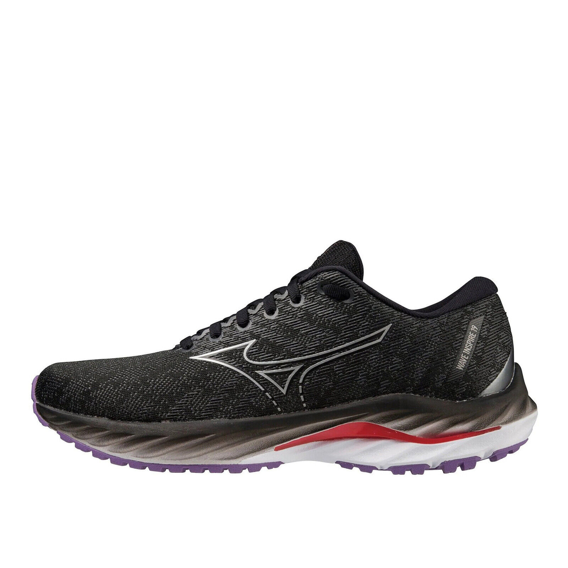 MIZUNO INSPIRE 19 D מיזונו נשים רחב שחור אדום סגול