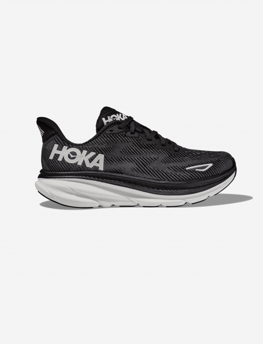 HOKA CLIFTON  9 2E הוקה גברים שחור לבן