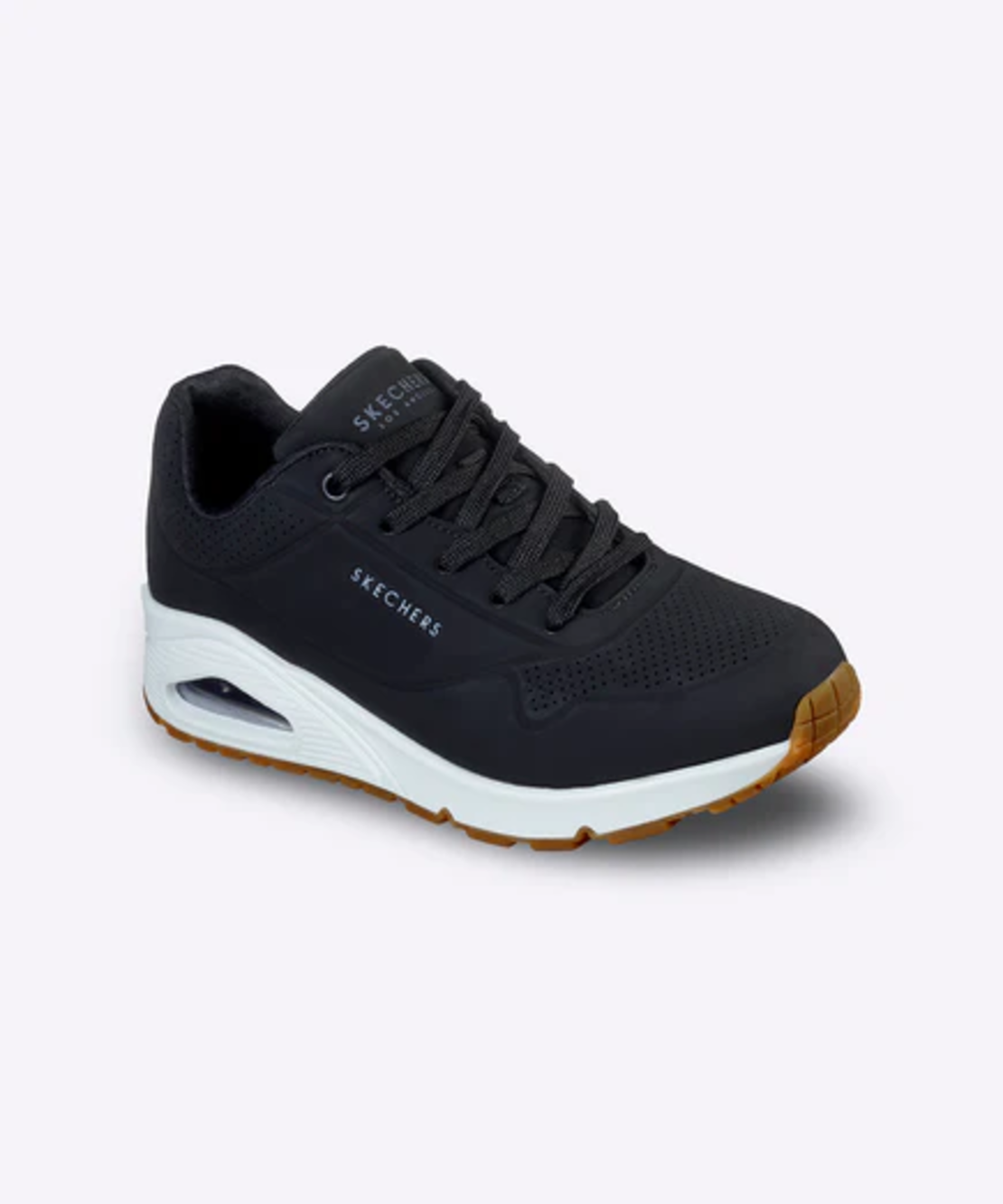 SKECHERS UNO סקצ'רס גברים שחור לבן סוליית דבש