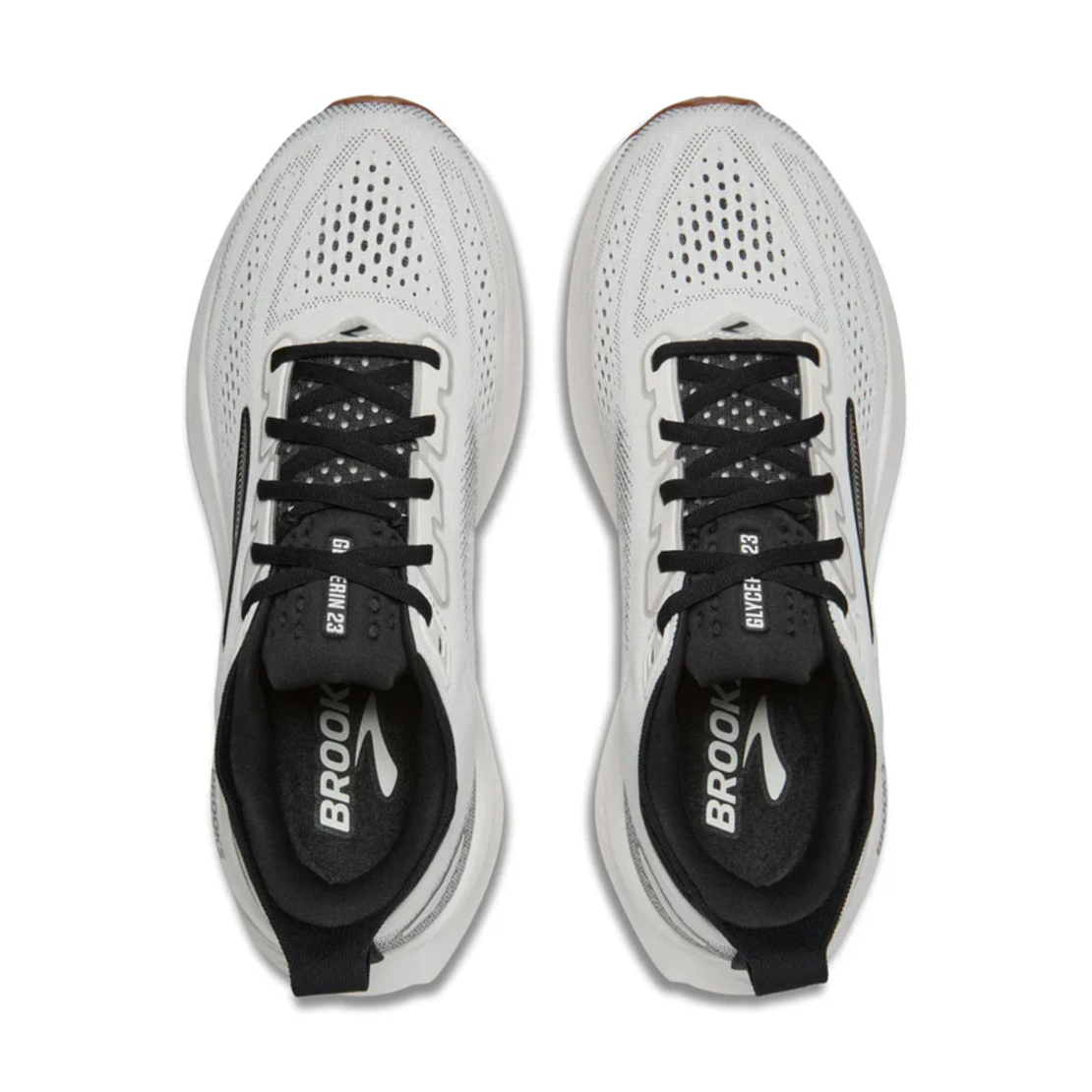BROOKS GLYCERIN 23 2E ברוקס גברים לבן שחור