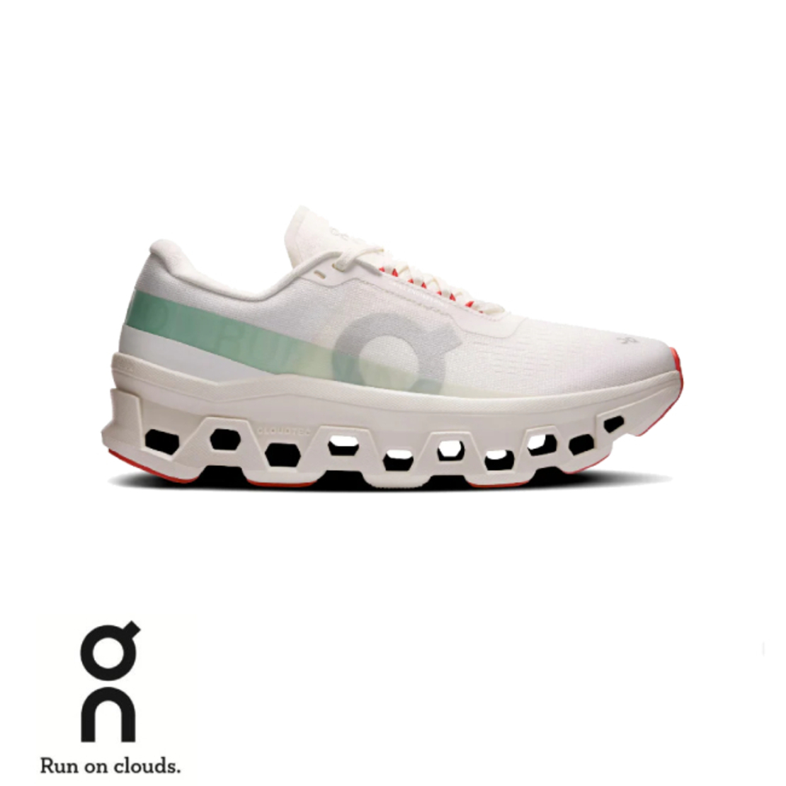 ON CLOUDMONSTER 1 און קלאוד נשים לבן ירוק