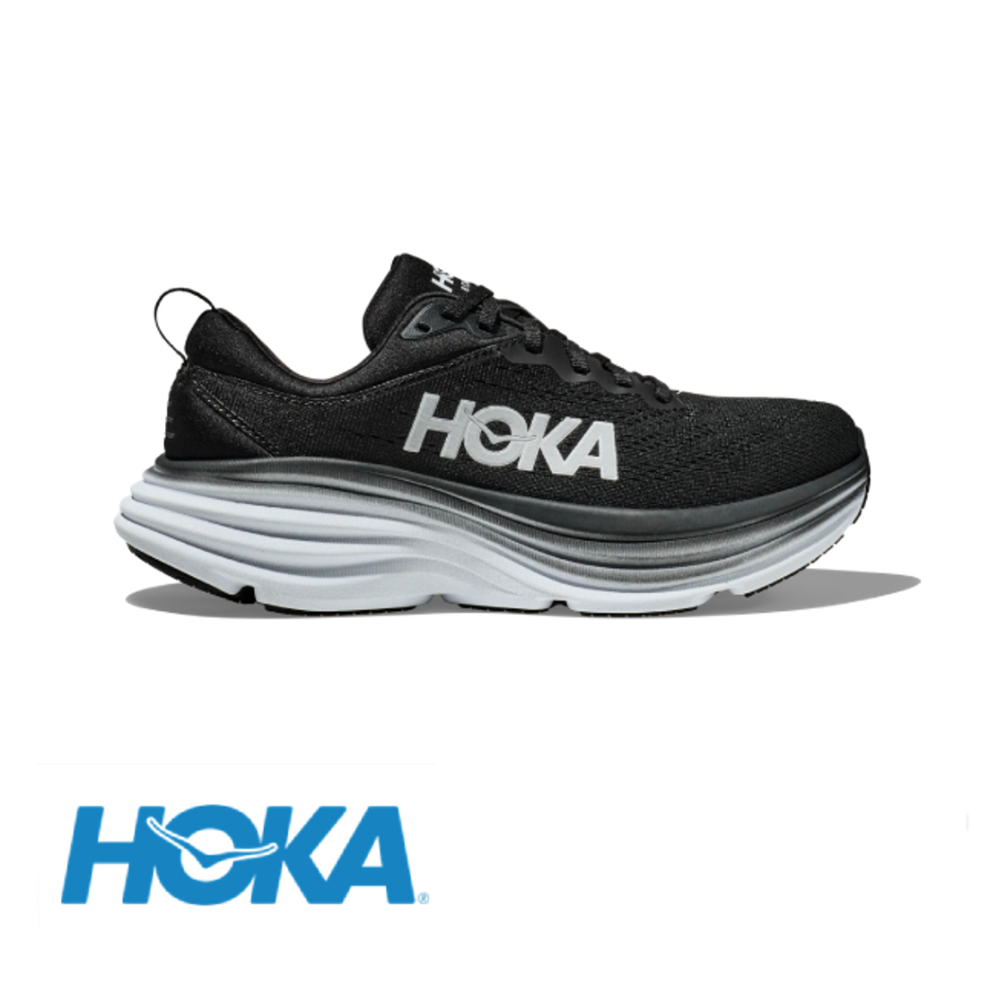 HOKA BONDI 8 2E הוקה גברים שחור לבן