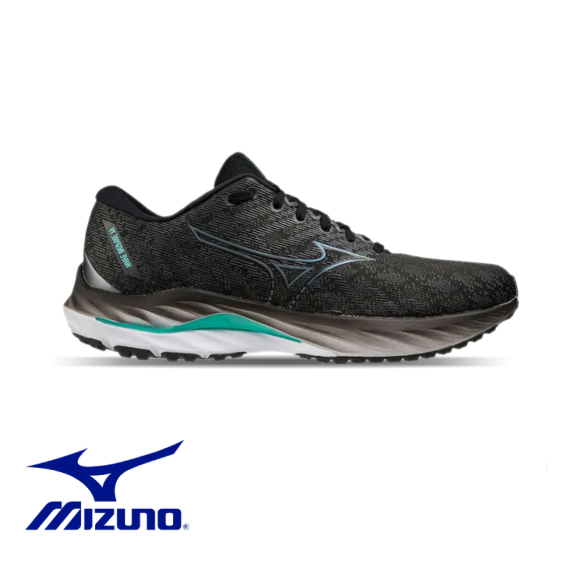 MIZUNO WAVE INSPIRE 19 2E מיזונו גברים שחור ירוק