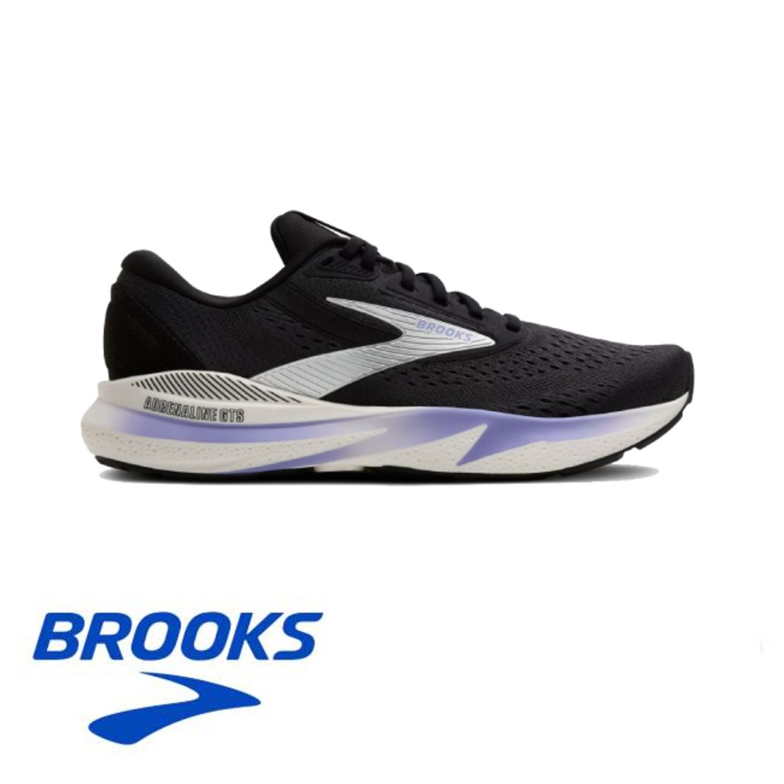 BROOKS ADRENALINE GTS 24 2E ברוקס נשים שחור לבן סגול