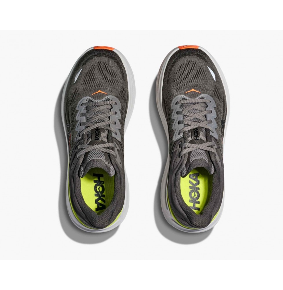 HOKA BONDI 9 הוקה גברים אפור צהוב כתום