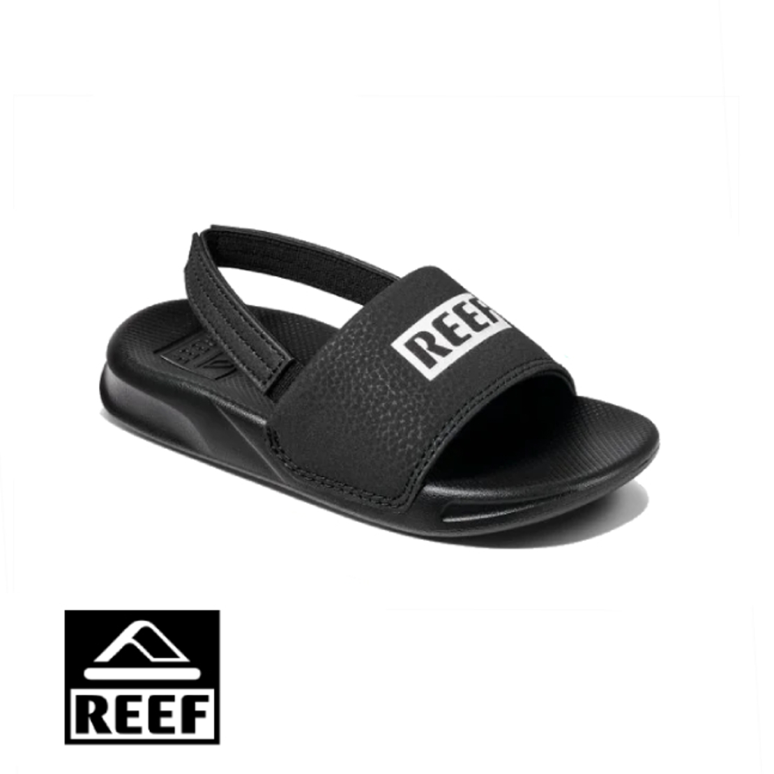 REEF Little One Slide Reef Black White ריף כפכפי תינוקות