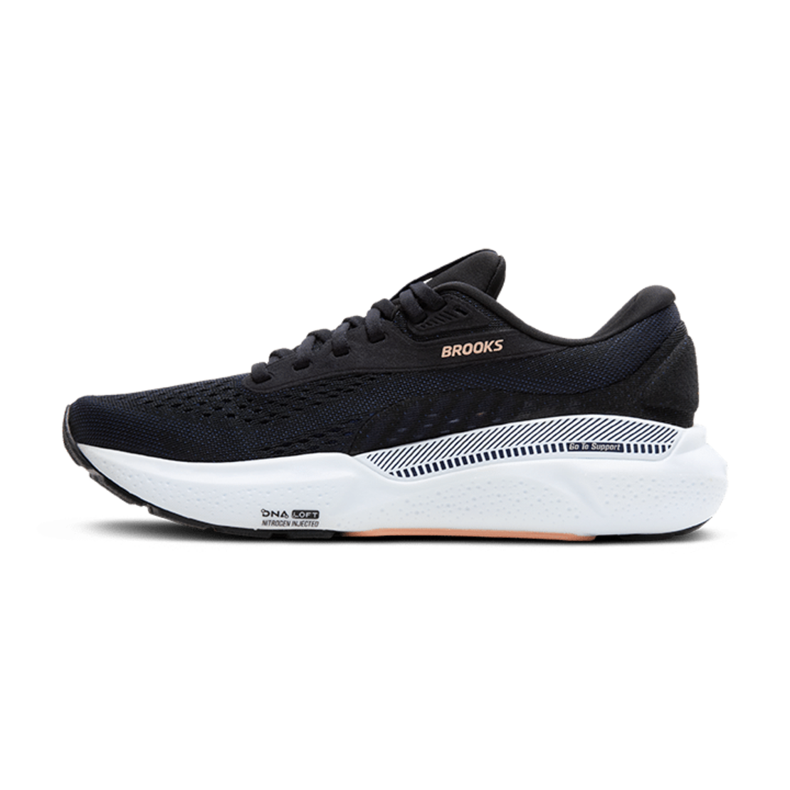 BROOKS ADRENALINE GTS 24 ברוקס נשים שחור לבן כתום