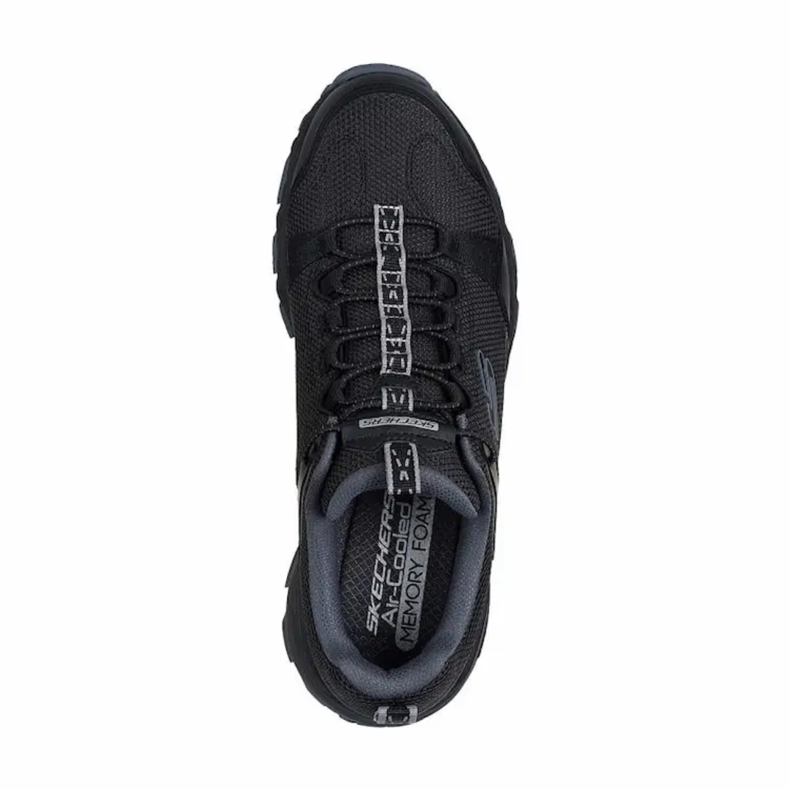 SKECHERS MAX PROTECT סקצ'רס שחור אפור שרוך גומי