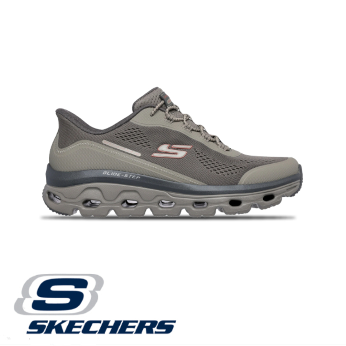 SKECHERS SLIP IN Glide-Step Sole סקצ'רס סליפ אין גברים חום בהיר