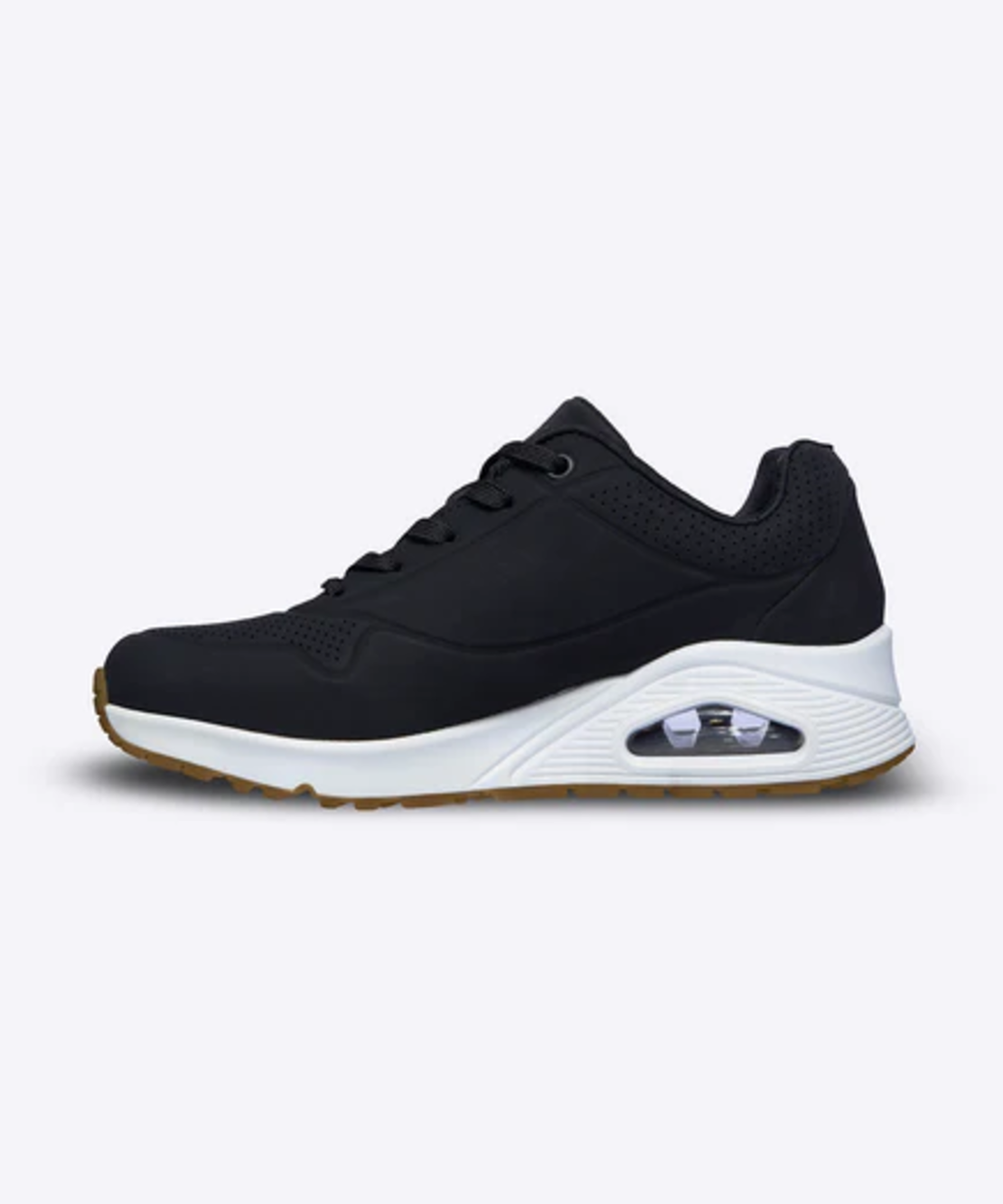 SKECHERS UNO סקצ'רס גברים שחור לבן סוליית דבש