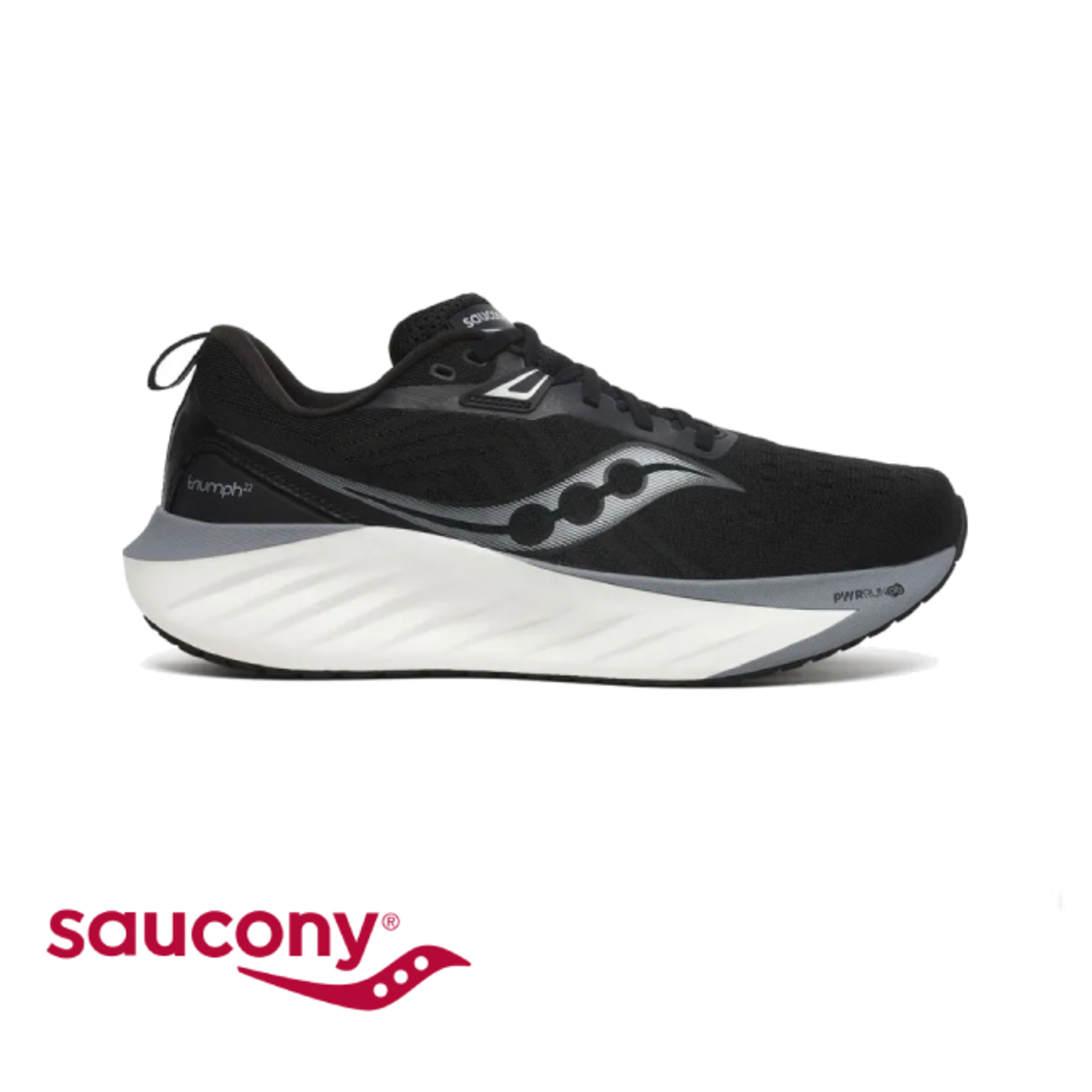 SAUCONY TRIUMPH 22 WIDE סאקוני גברים שחור לבן
