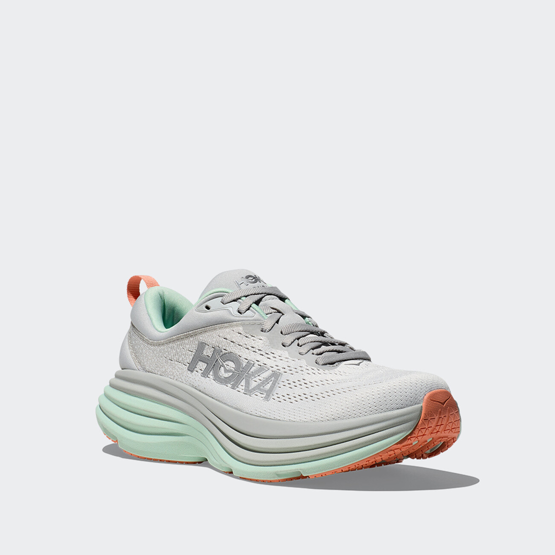 HOKA BONDI 8 WIDE הוקה נשים אפור ירקרק